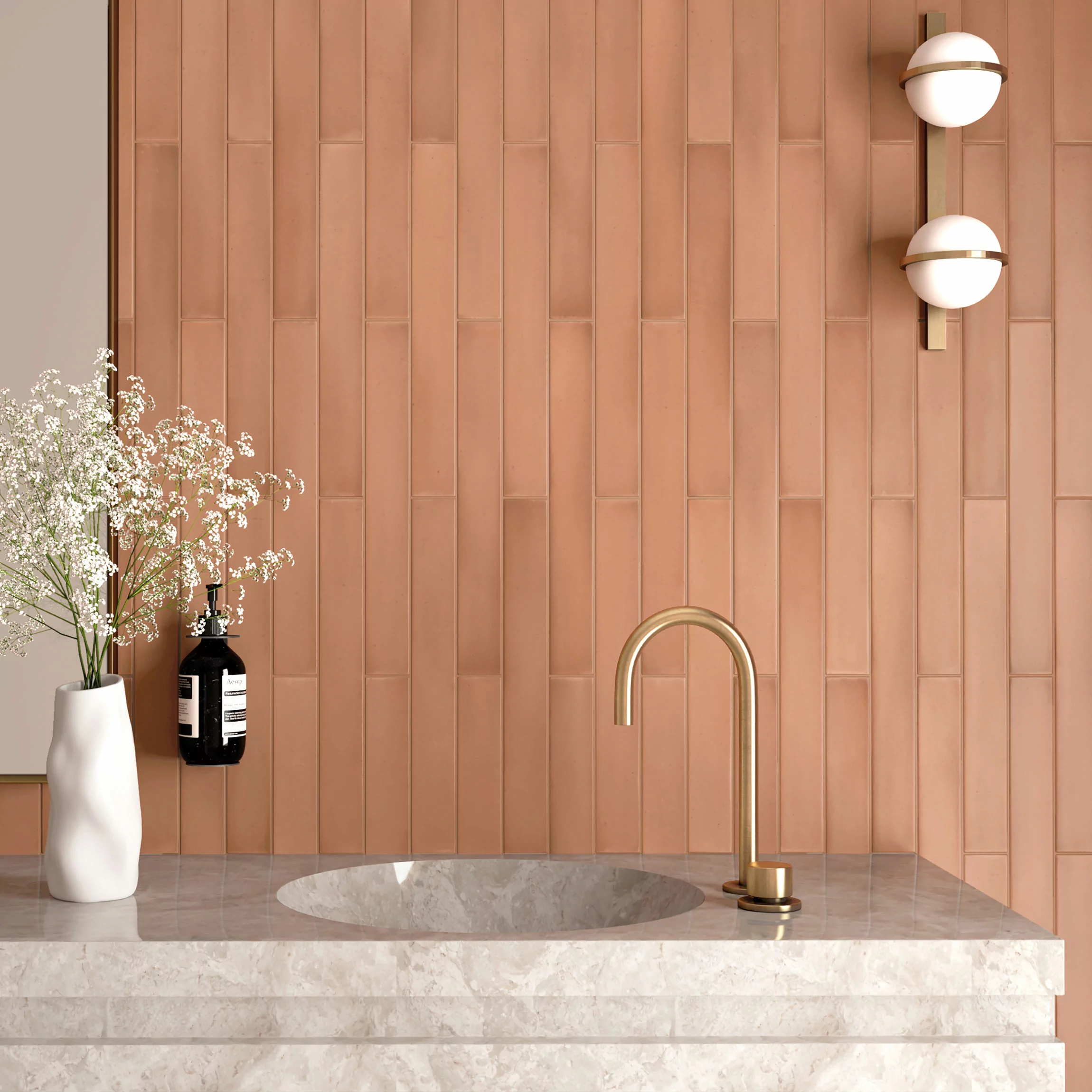 Slip Shield Tiles massimo terracotta brick effect matt ceramic wall tile bathroom wall 2300 1